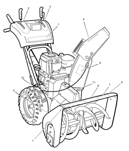Part Location Diagram of 1740711MA Murray Decal-Remote Chute Traction